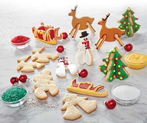 Chicago Metallic Christmas Tree 3D Cookie Cutter Set, 12-Piece, Silver