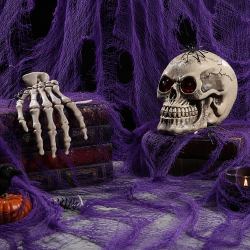 Halloween Creepy Cloth Purple 79“ X 315”, Spooky Scary Gauze for Home Decor
