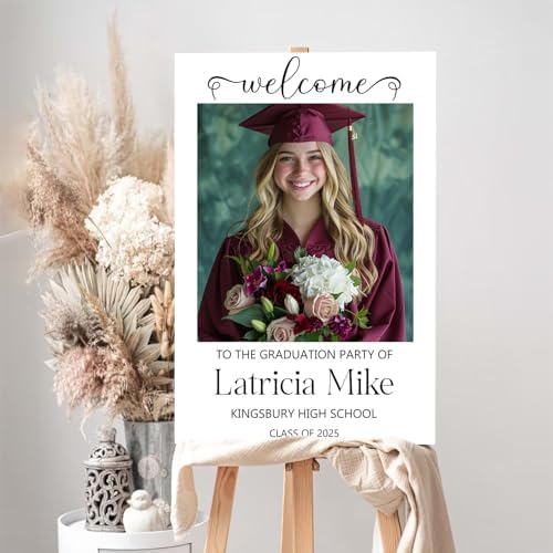 Custom Graduation Party Welcome Sign, Class of 2025 Yard Signs, Senior, High School, College Graduation Welcome Sign 2025, Graduation Party Decorations