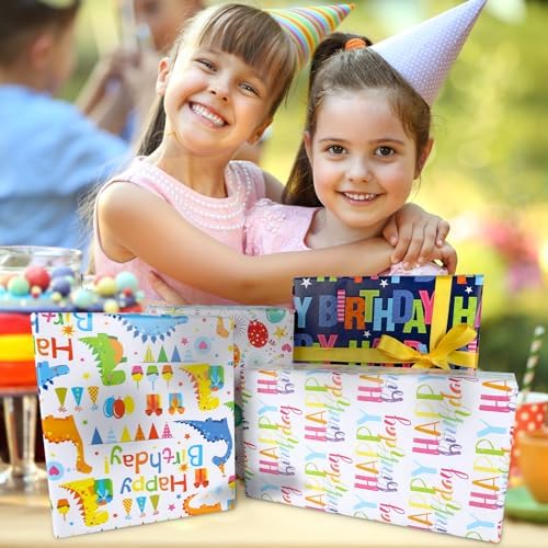 Birthday Wrapping Paper,Birthday Gift Wrapping Paper-17 Inch X 32.8 Feet
