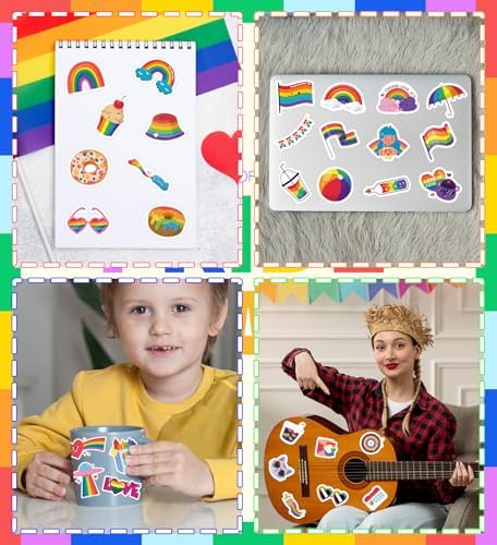 HSHFAMIIY Pride Stickers,100Pcs Pride Accessories, Gay Stickers