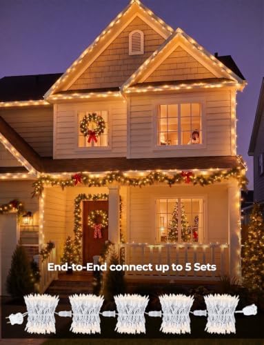 Clear Christmas Lights, 20FT 100 Count Incandescent Mini String Lights, Connectable Waterproof Fairy Light Christmas Decorations for Indoor Outdoor Xmas Tree Garland Garden Patio Party Wedding Decor