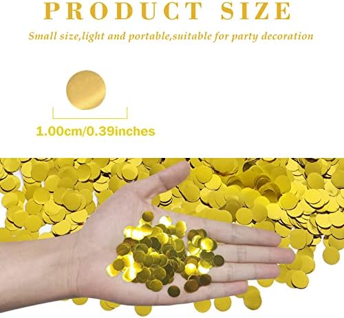 VCOSTORE Gold Round Tissue Confetti for Baby Shower Wedding Decor