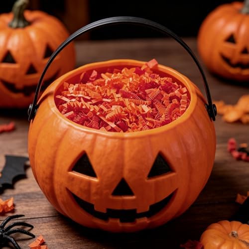 Zankubom 10 LB Orange-1 Crinkle Cut Paper Shred Filler Great for Gift Wrapping, Basket Fillers, Birthday, Gift Wrapping, Anniversary, Halloween Thanksgiving Christmas Party Decor Filling Supplies