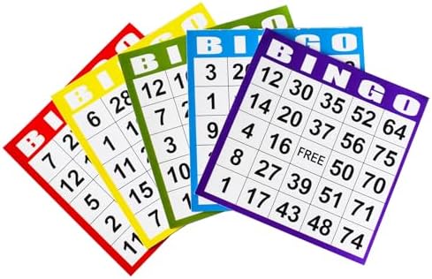 SEETOOOGAMES Bingo Paper Game Cards - 1 on Card - 1000 Sheets (200 Books of 5 Sheets)