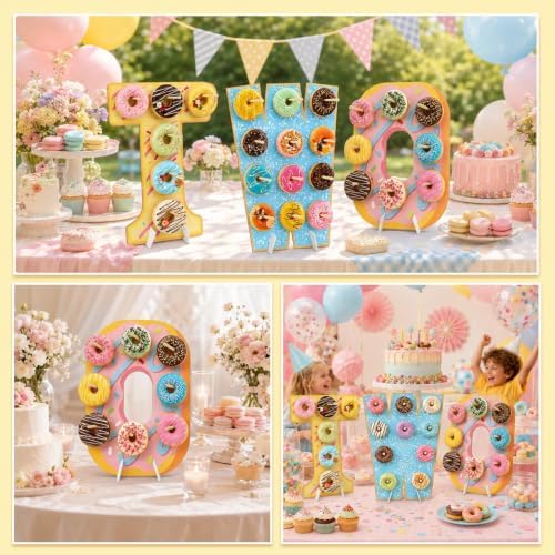 3 Pack Donut Wall Display Stand, Two Sweet Theme Donut Board