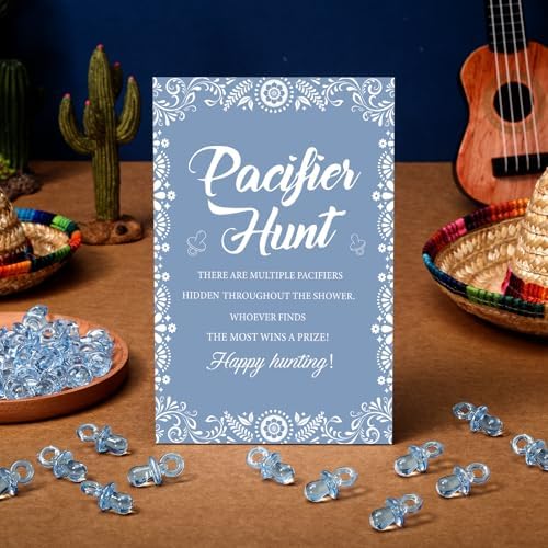 Thyle 51 Pcs Cielito Lindo Pacifier Hunt Baby Shower Game for Guest