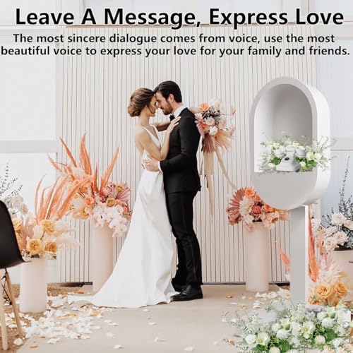 Romantic Audio Guest Book Phone Booth Audio Guestbook Telephone Stand for Wedding Birthdays Party Graduation Baby Shower Christmas Special Occasions Decoration