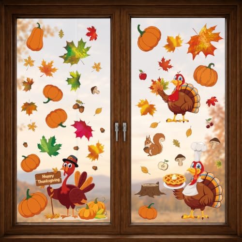 Window Clings for Halloween, Thanksgiving, Christmas, Halloween Decor