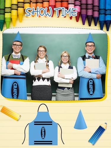 Teenyyou Crayon Costume with Apron and Cone Hat Adult