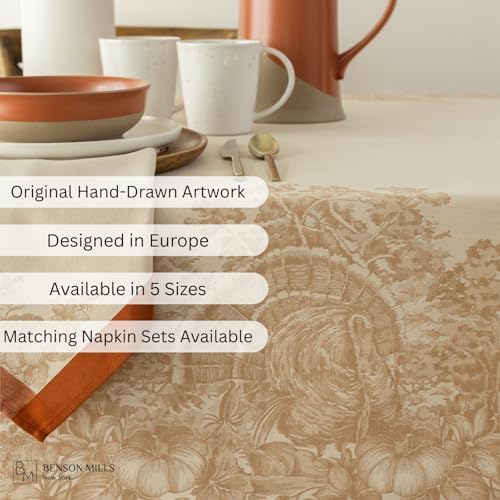 Benson Mills Fall Countryside Tablecloth (Maple 60" x 104" Rectangular)