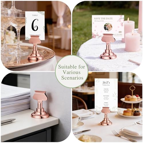 Urban Deco Roseold Table Number Holders, 16 Pack Weighted Place Card Stands