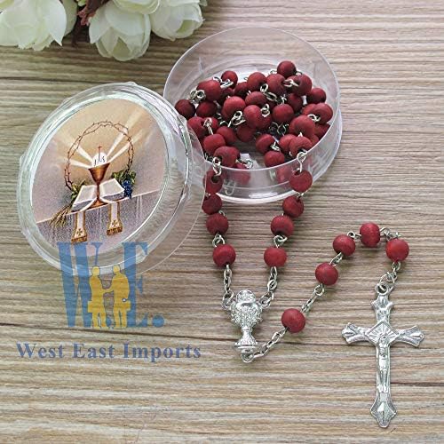 WE 12-Pack First Holy Communion Scented Rosary Favors with Box and Bag
