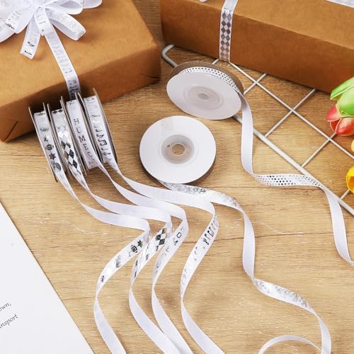 DECYOOL Homecoming Mum Ribbons, 3/8" Width 60 Yards Cheer Ribbon for Mums