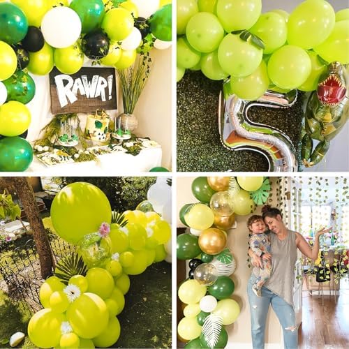 PartyWoo Lime Green Balloons 140pcs Light Pastel Kelly Green Color