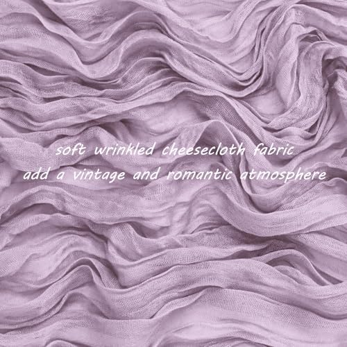 35x120 Inch Light Purple Cheesecloth Table Runner Wedding Party Decor
