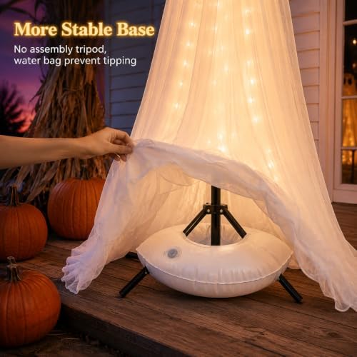 2 Pack 5 Ft Large Light Up Ghost Decor - Halloween Decorations Outdoor