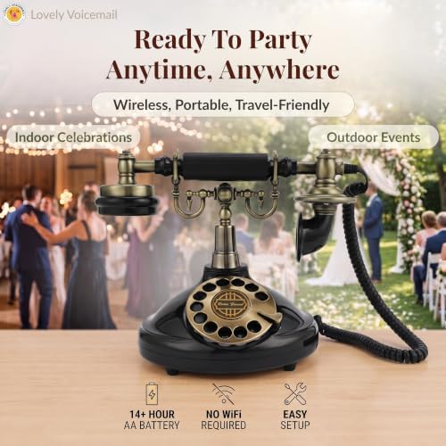 Audio Guest Book, Voicemail Phone Guestbook, Black Rotary