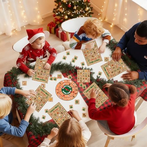 Shappy Bingo Game for Kid Adult 24 Players Party Game Activities,Christmas