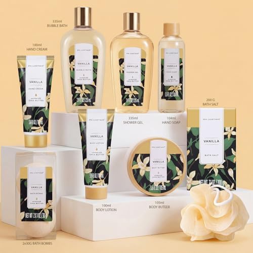 Spa Luxetique Vanilla 10pc Gifts for Women Spa Gift Basket