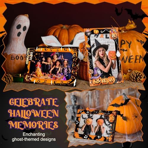 AmazingSpark 50 Pack Halloween Photo Frames 4x6, Paper Picture Cards