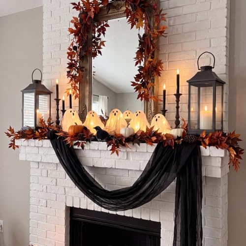 Halloween Indoor Decorations, Set of 5 Light Up Ghosts Table Centerpiece