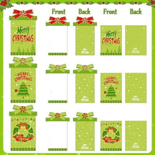 12 Set Christmas Money Gift Card Sleeves, Money Holder Cash Gift Ornaments