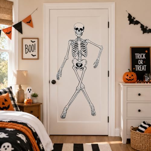 4Pcs 48" Halloween Paper Jointed Skeletons, Posable Skeleton Cutouts