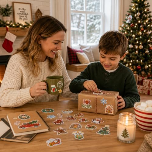 Stocking Stuffers for Kids | 100 PCS Cute Christmas Stickers