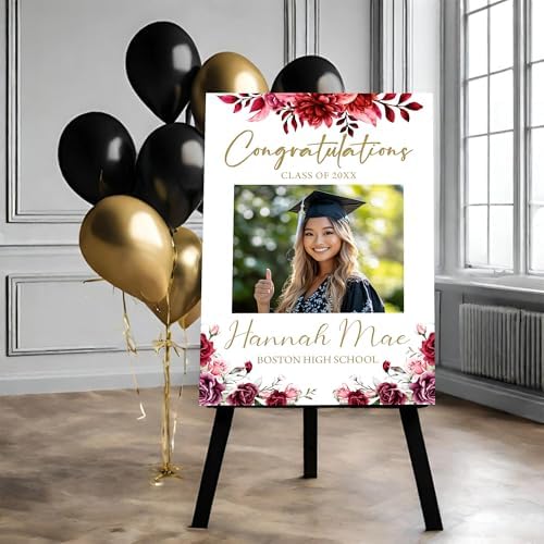 Personalized Graduation Party Welcome Sign with Photo, Grad Sign, Graduation Decorations Party, Class of 2026 Welcome Poster, High School Party Sign, Graduation Celebration Sign#6