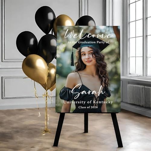 Personalized Graduation Party Welcome Sign with Photo, Grad Sign, Graduation Decorations Party, Class of 2026 Welcome Poster, High School Party Sign, Graduation Celebration Sign#5