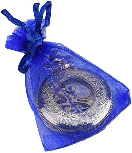 Wudygirl 100 PCS 5"x7" Organza Bags Blue Gift Bags with Drawstring