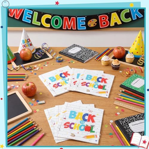 Natnarr 50 Pcs Back To School Napkins, 6.5 Inch First Day of School Napkins