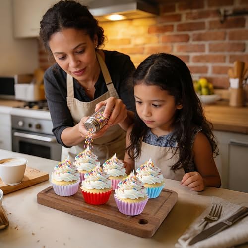 Caperci Heavy Duty Multicolor Cupcake Liners Standard Baking Cups 150pcs