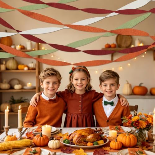 Fall Party Decorations 8 Pcs Crepe Paper Streamers Party Decorations