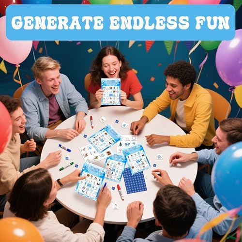 Winter Bingo Games Cards For Adults, Christmas Bingo Cards For Party, Snowman Xmas Party Decorations Favors Supplies, Merry Christmas Game For Family Friends, Holiday Games For 24 Players -12