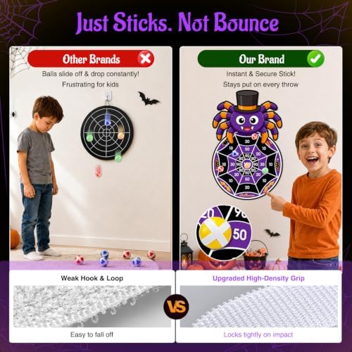 Halloween Games, Halloween Party Supplies Dart Board with 12 Sticky Balls