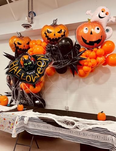 Halloween Balloon Garland Arch Kit, Orange and Black Balloons