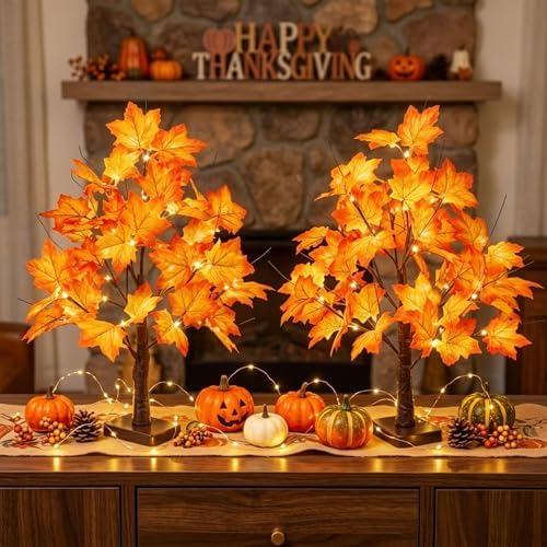 EAMBRITE Fall Decorations for Home Fall Maple Tree Fall Decor Fall Trees