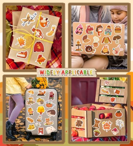 Fall Stickers,Thanksgiving Stickers for Kids,Non-Repeating Sticker for Kids