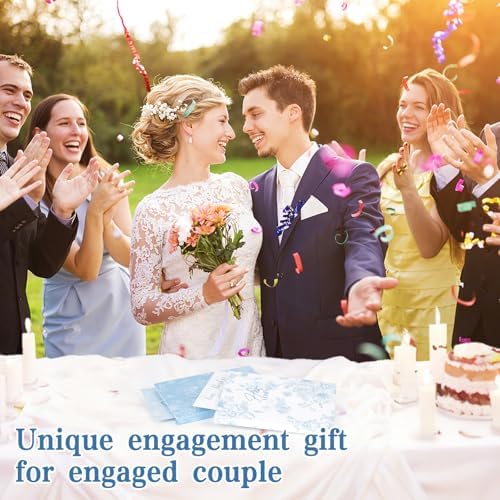 2 Pcs Vow Books His and Hers Floral Wedding Vow Books with 60 Pages