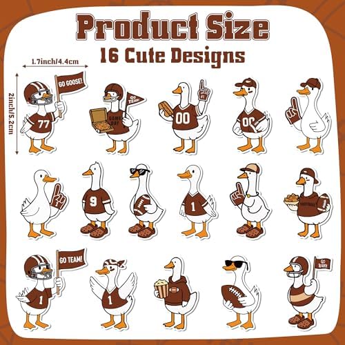 Eartim Football Goose Sticker Rolls 1000Pcs American Football Goose Sticker