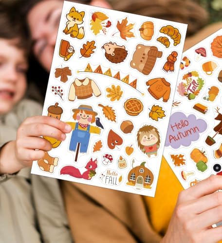 Fall Stickers for Kids, Thanksgiving Stickers,Autumn Sticker for Crafts