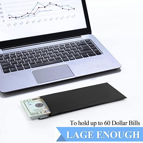BONUS++ Envelope Set - 120 Envelopes for Cash, Checks, & Tickets; 80GSM, 3.2x6.6 inch Black Envelopes - Perfect for Cash Challenge Savers (Pack of 2)