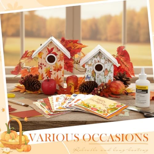 Crtiin 20 Pack Autumn Decoupage Napkins Cocktail Decorative Paper Napkins