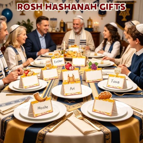 24 Pack Rosh Hashanah Place Cards, Rosh Hashanah Decorations