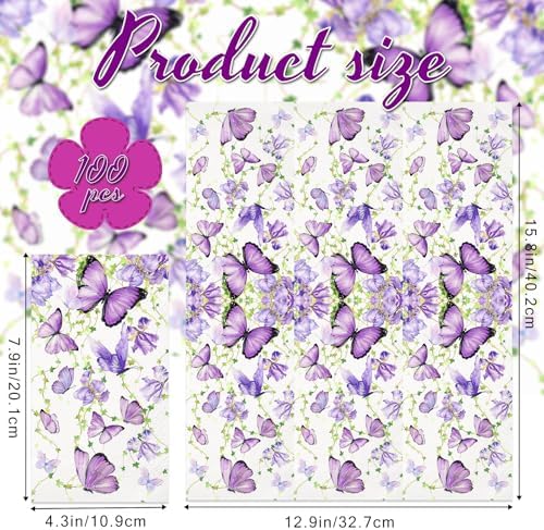 Butterfly Paper Napkins 100pcs