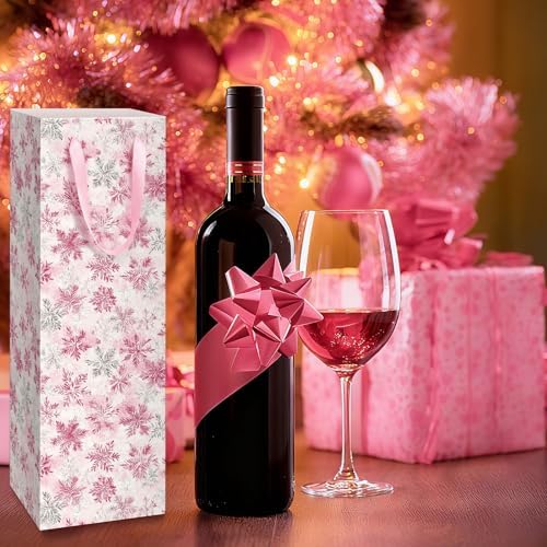 TaoBary 12 Pcs Christmas Wine Bags with Handles, Stylish
