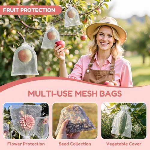 Crweety 50PCS Organza Bags 8x12 Large White Mesh Bags Drawstring Gift Bag Pouches for Wedding Favors Goodie Sachet Jewelry, Sheer Treat Bag Bulk for Birthday Baby Bridal Shower Graduation Party