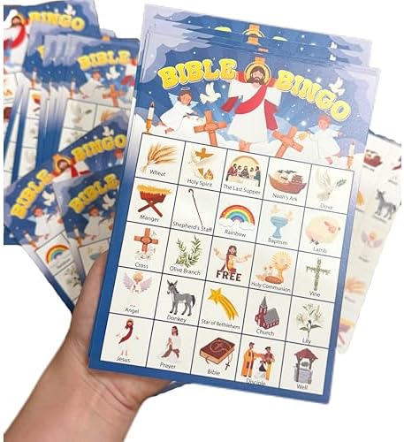 24 Players Christian Bible Bingo Game for Adults Kids